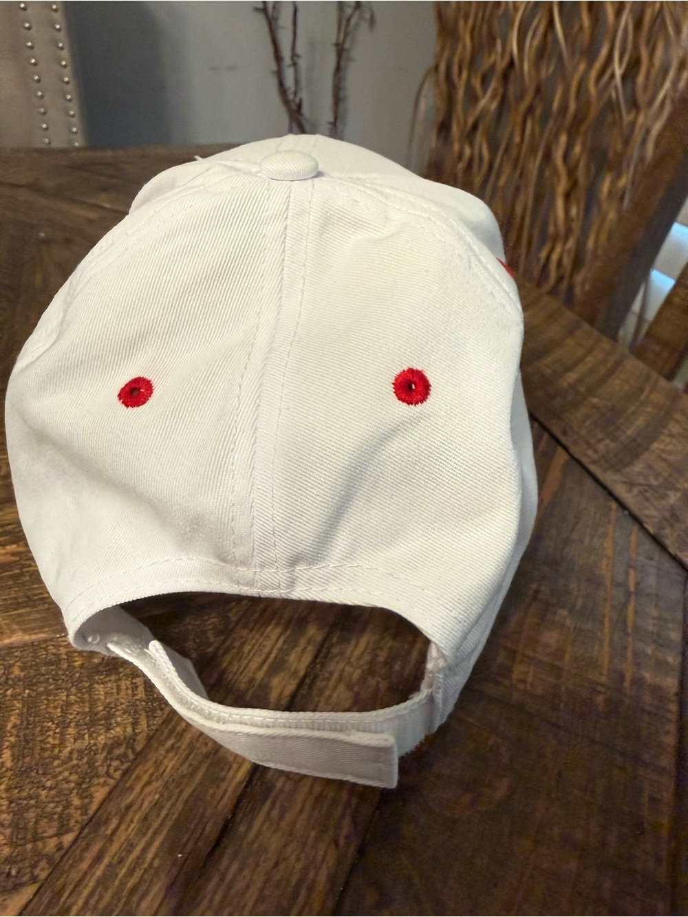 Disney Grandma Minnie Bow White Baseball Cap with Red Polka Dot - Picture 4 of 7